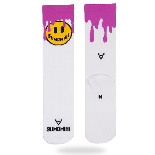 SMILE WHITE-VIOLET SOCK Sumomihi