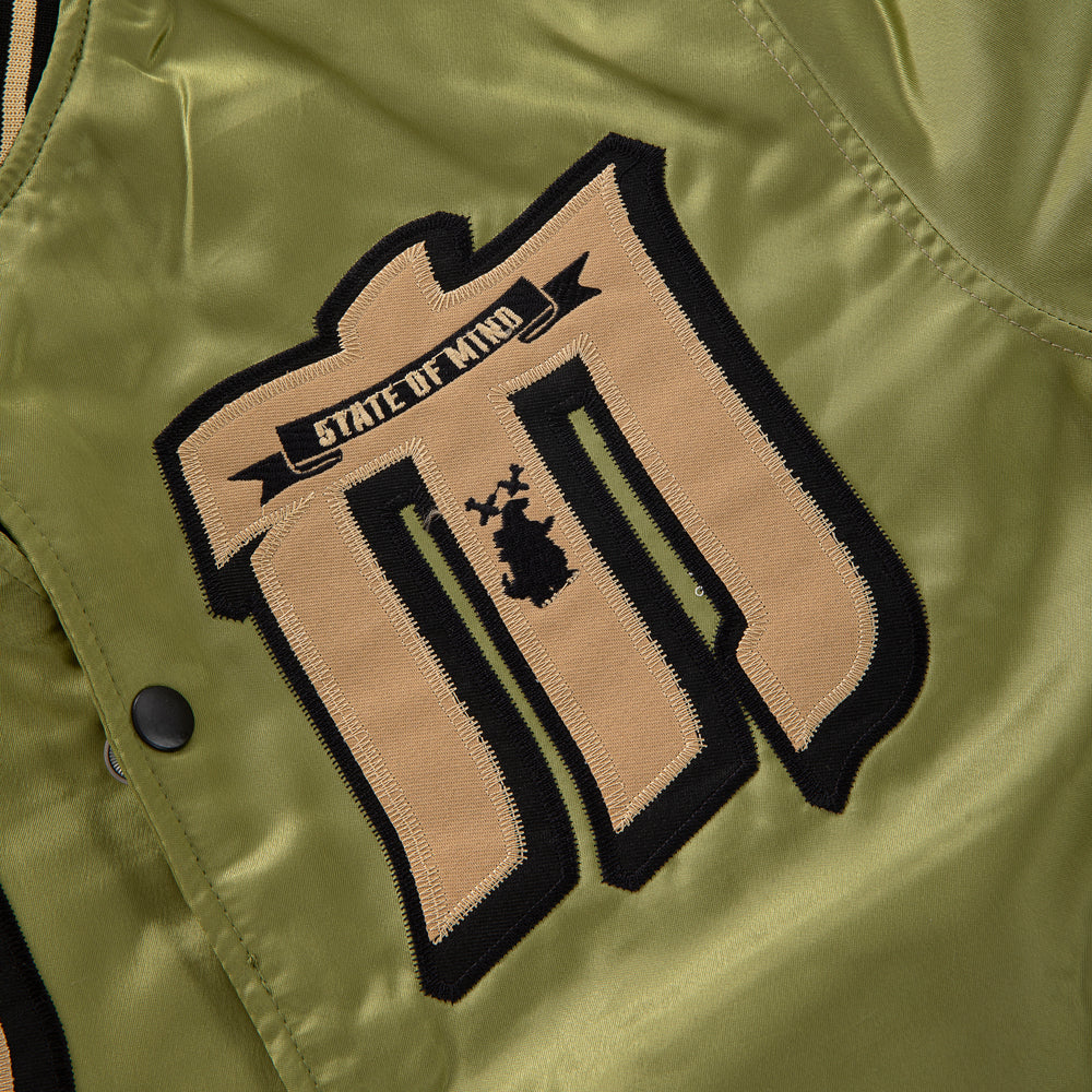 " 5OMZILLA " Bomber Jacket Military Green 5tate Of Mind